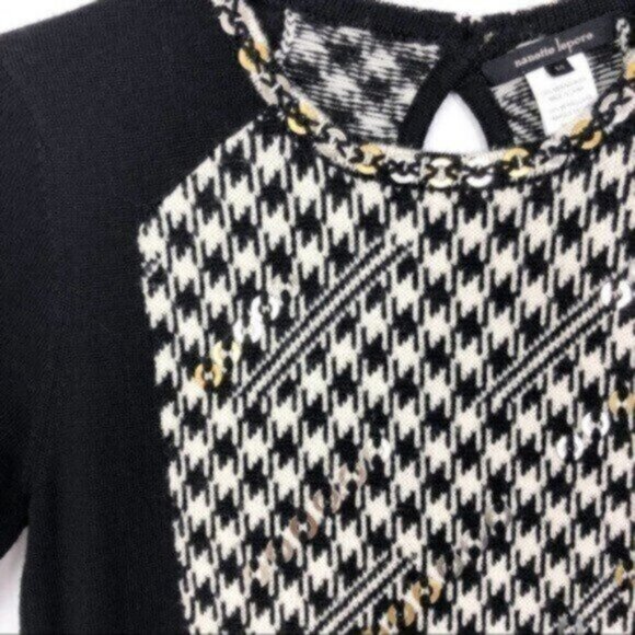 Anthropologie Nanette Lepore Black Merino Midi Dress Size Medium - Picture 7 of 10